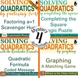 Solving Quadratic Equations 4-Mystery Complete Bundle (a=1)
