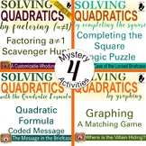 Solving Quadratic Equations 4-Mystery Complete Bundle (a≠1)