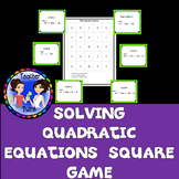 Solving Quadratic Equations Square Game