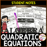 Solving Quadratic Equations Student Notes