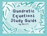 Quadratic Equations- Final Graphing and Solving by all Met