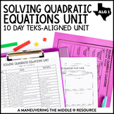 Solving Quadratic Equations Unit | The Quadratic Formula |