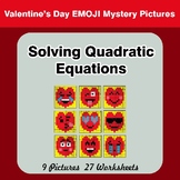 Solving Quadratic Equations - Valentine's Day Emoji Math M