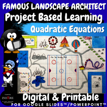 Preview of Solving Quadratic Equations - Winter Math Project Based Learning Activity PBL