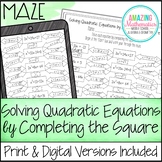 Solving Quadratic Equations by Completing the Square - Maz