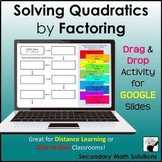 Solving Quadratic Equations by Factoring Digital Drag & Dr