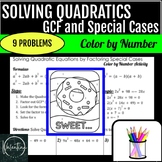 Solving Quadratics by Factoring Special Cases Color by Num