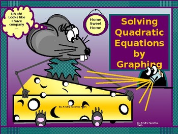 Preview of Algebra Power-point:  Solving Quadratic Equations by Graphing with GUIDED NOTES