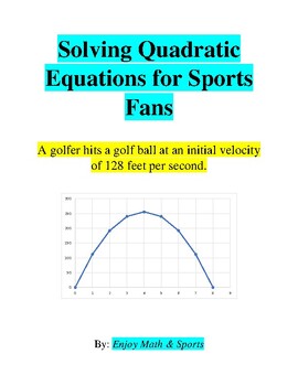 Preview of Solving Quadratic Equations for Sports Fans