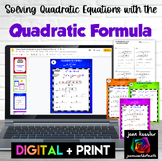 Solving Quadratic Equations with the Quadratic Formula Dig