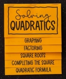 Solving Quadratics - Editable Foldable Notes for Algebra 1