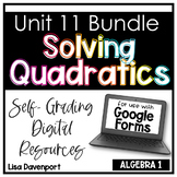Solving Quadratics Google Forms Homework and Assessment Bundle