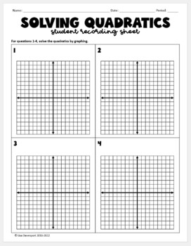 Solving Quadratics (PUZZLE) by Lisa Davenport | Teachers Pay Teachers