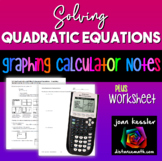 Solving Quadratics | TI-84 Graphing Calculator Reference S
