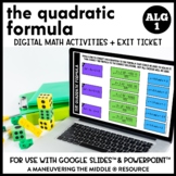 Solving Quadratics Using the Quadratic Formula Digital Mat
