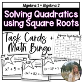 Solving Quadratics Using the Square Root Method Task Cards
