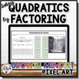 Solving Quadratics by Factoring Growth Mindset Puzzle Pixe