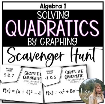 Preview of Solving Quadratics by Graphing - Algebra 1 Scavenger Hunt