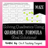 Solving Quadratics by Quadratic Formula (Real Solutions)
