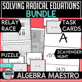 Preview of Solving Radical Equations Bundle