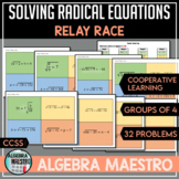 Solving Radical Equation Relay Race