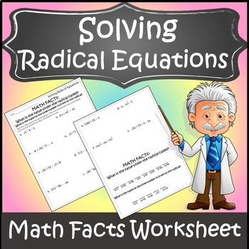 Solving Radical Equations Activity Radical Equations Worksheet Activity