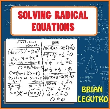 Preview of Solving Radical Equations & Extraneous Solutions (Notes, WS, PopQuizzes w/Keys)