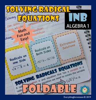 Preview of Solving Radical Equations Foldable