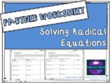 Solving Radical Equations Partner Worksheet