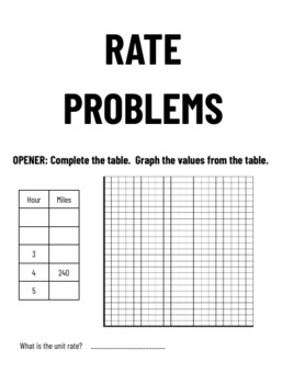 solving rate problems assignment quizlet