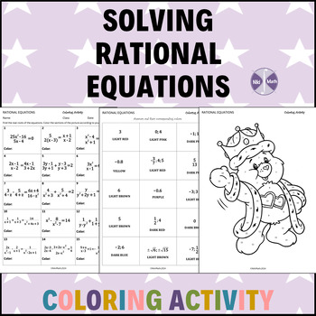 Preview of Solving Rational Equations - Coloring Activity