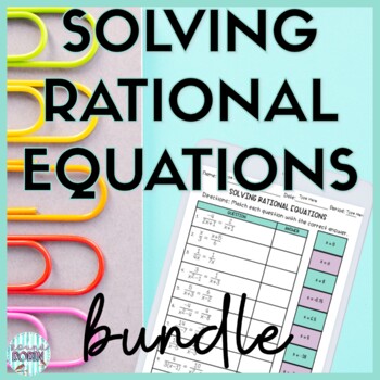 Preview of Solving Rational Equations Digital Activity Bundle