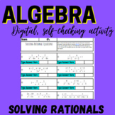 Solving Rational Equations - Digital Activity and Workshee