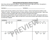 Solving Rational Equations Partner Practice