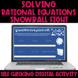 Solving Rational Equations Winter Theme Self Checking Snow