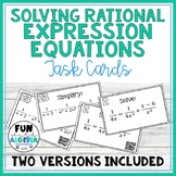 Solving Rational Equations Task Cards