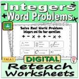 Solving Real World Problems with Integers - Digital Reteac