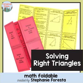 Preview of Solving Right Triangles Foldable