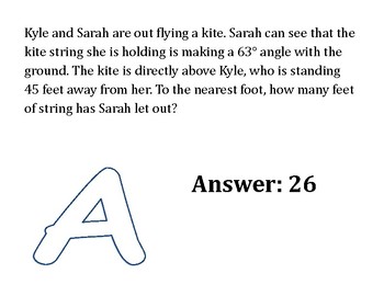 Preview of Solving Right Triangles Scavenger Hunt