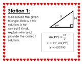 Solving Right Triangles Stations Activity