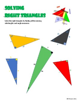 Preview of Solving Right Triangles with Trigonometry
