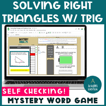 Preview of Solving Right Triangles with Trigonometry Digital Activity