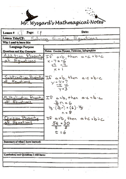 Preview of Solving Simple Equations