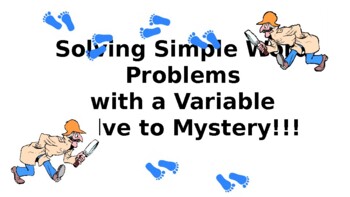 Preview of Solving Simple Word Problems with Variable PP Book