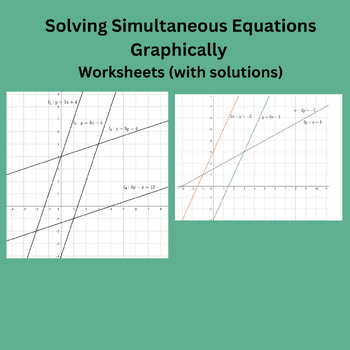 Solving Simultaneous Equations Graphically Worksheets (with Solutions)