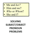 Solving Subject/Object Pronoun Problems