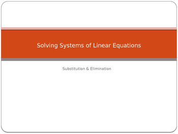 Preview of Solving System of Linear Equations
