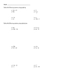 Solving Systems - Graphing, Substitution, Elimination, Wor