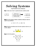 Solving Systems - The Substitution Method