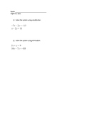 Solving Systems and Literal Equations Quiz- Pre-Algebra/Algebra 1